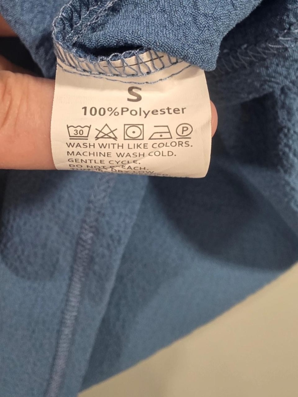 Source Unknown Powder Blue Ruffle Sleeve Blouse - Picture 4 of 5